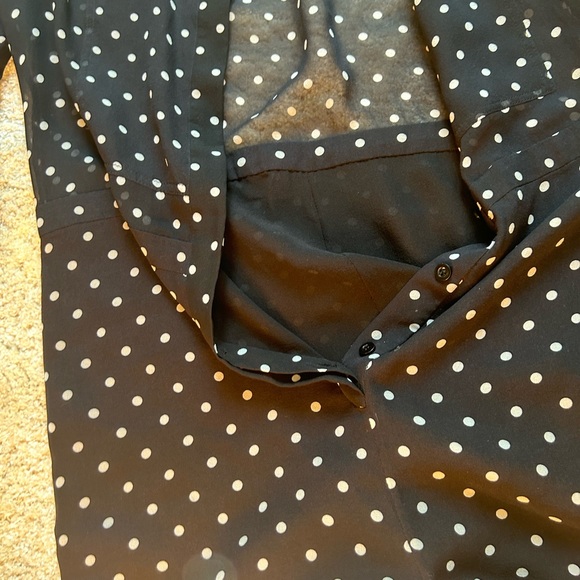 Christian Dior Sheer silk Polka Dot shorts tunic size 34 us2 jumpsuit - Picture 8 of 16